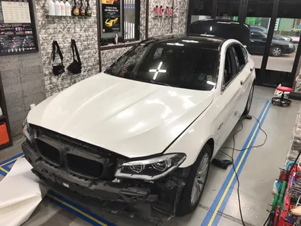 부천 랩핑 bmw f10 520d 화이트 펄 전체랩핑 +진주 펄 랩핑 / 부천 상이로