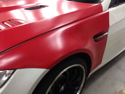 부천랩핑 bmw m3 사틴 카마인 래드 전체랩핑 반무광 필름 랩핑 / 부천 상이로