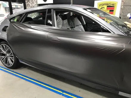 부천 랩핑 아우디 a7 5.5 TDI 사틴 네로 펄 전체랩핑 반무광 다크 그레이 랩핑 / 부천 상이로
