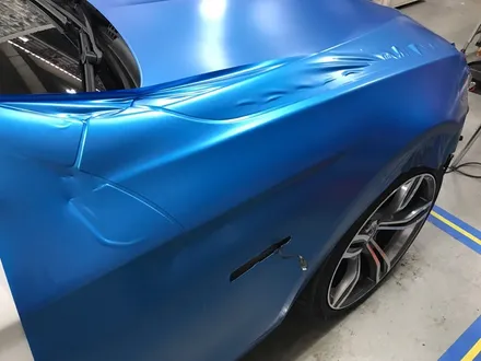 부천랩핑 bmw f10 528i 사틴오션블루 래핑 5시리즈 반무광 블루 전체래핑 / 부천 상이로