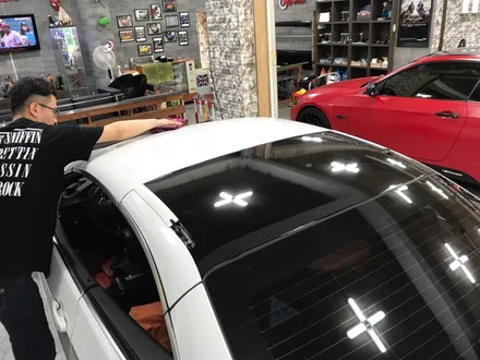 부천래핑 bmw335i컨버터블 오픈카 블랙유광 루프스킨래핑 / 부천 상이로