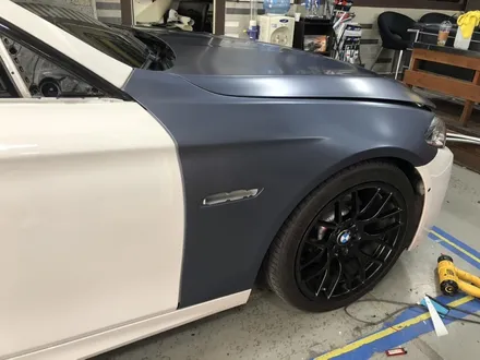 인천랩핑추천 bmw f10 528i 사틴 블루 그레이랩핑시공 / 부천, 광명, 시흥