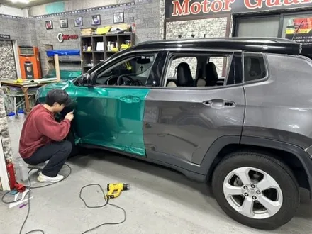 [부천 랩핑] jeep 컴패스 랩핑 다크 그린 전체랩핑 모터가드존 본점 / 부천 상이로