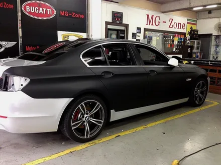 부천 전체 랩핑 bmw 520d 블랙 무광 랩핑 부천 모터가드존 본점 랩핑 / 부천 상이로