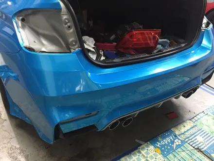 부천 랩핑 bmw 320d f30 바하마 블루 펄 전체랩핑 및 m 퍼포먼스 데칼 랩핑 / 부천 상이로