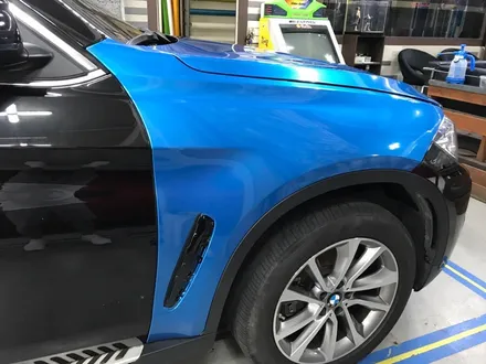 부천래핑 신형 bmwx6 순정 에스토닉블루 래핑 블루메탈릭 전체랩핑 / 부천 상이로