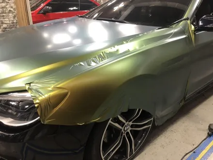 인천부천자동차랩핑 bmw 640d m 사틴 스프링플래쉬 카멜레온필름 전체랩핑 / 부천, 광명, 시흥