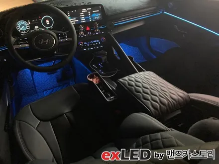 아반떼 CN7 순정 연동 엠비언트 시공으로 이질감 없는 실내 무드등을 도전해보세요! / 안산,시흥,화성