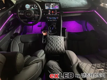 아반떼 CN7 순정 연동 엠비언트 시공으로 이질감 없는 실내 무드등을 도전해보세요! / 안산,시흥,화성