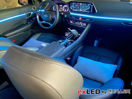 쏘나타 DN8 엠비언트 라이트 시공으로 순정 엠비언트보다 더 다채로운 실내 분위기 연출해보세요! / 안산,시흥,화성