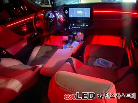 렉서스 ES300H 순정엠비언트 광량업 시공후기! 순정엠비언트 광량 너무나도 아쉬울땐 exLED로 와주세요! / 안산,시흥,화성