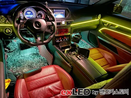 벤츠 E클래스 W212 카브리올레 엠비언트 라이트 시공은 광섬유는 이제 그만! / 안산,시흥,화성
