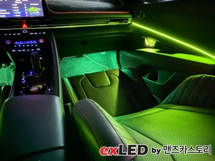 아반떼 CN7 순정연동 엠비언트 라이트 시공으로 업그레이드된 광량을 느껴보세요! / 안산,시흥,화성