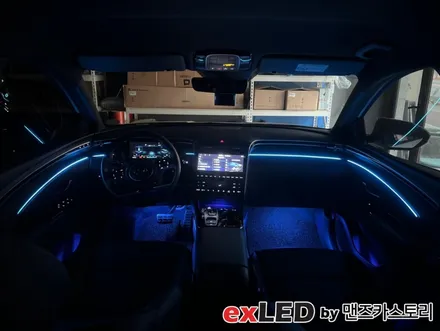 투싼 NX4 순정 연동 엠비언트 라이트 시공으로 이질감 없이 자연스럽게 선명한 색감을 느껴보세요! / 안산,시흥,화성