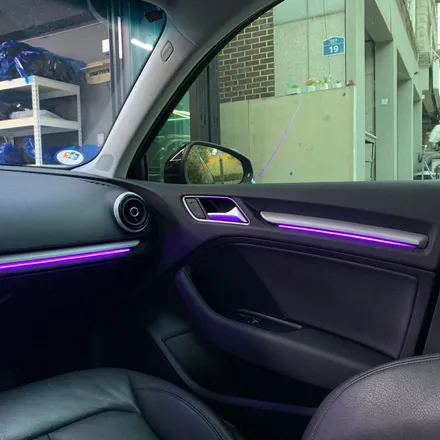 아우디 A3 엠비언트 라이트 시공으로 순정 엠비언트 없는 설움 날려보세요! / 안산,시흥,화성