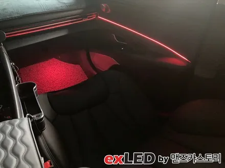 아반떼 CN7 순정 연동 엠비언트 시공으로 이질감 없는 실내 무드등을 도전해보세요! / 안산,시흥,화성