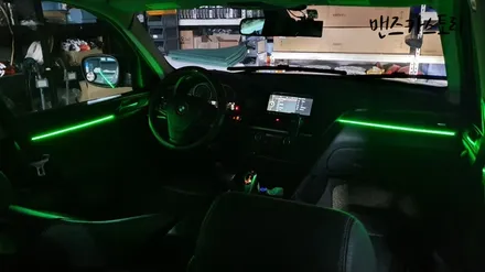 BMW X3 엠비언트 매립형 으로 순정 보다 더 은은한 실내가 된다?? / 안산,시흥,화성