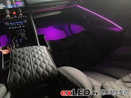 아반떼 CN7 순정 연동 엠비언트 시공으로 이질감 없는 실내 무드등을 도전해보세요! / 안산,시흥,화성