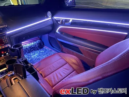 벤츠 E클래스 W212 카브리올레 엠비언트 라이트 시공은 광섬유는 이제 그만! / 안산,시흥,화성