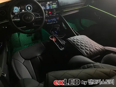 아반떼 CN7 순정 연동 엠비언트 시공으로 이질감 없는 실내 무드등을 도전해보세요! / 안산,시흥,화성