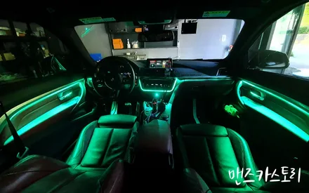 bmw 4시리즈 420d 쿠페 엠비언트 매립형 비노출 무드조명으로 실내 연출하기 [맨즈카스토리] / 안산,시흥,화성