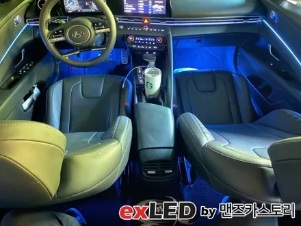 아반떼 CN7 순정연동 엠비언트 라이트 시공으로 원래있었던 것처럼 자연스럽게 실내 분위기 연출해보세요! / 안산,시흥,화성