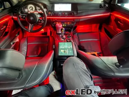 BMW 5시리즈 F10 비노출 엠비언트 라이트 시공후기! 뛰어난 광량으로 실내를 채워보시길 바랍니다! / 안산,시흥,화성