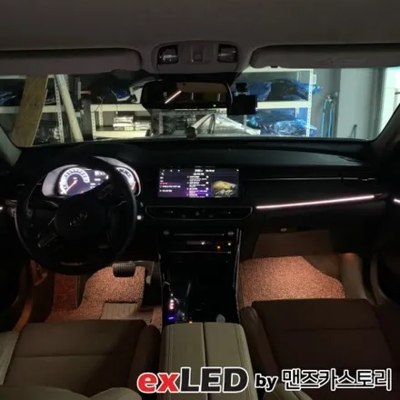 안산 K7 프리미어 순정연동 엠비언트 라이트 시공후기! 아쉬웠던 순정엠비언트에 추가로 더해보세요! / 안산,시흥,화성