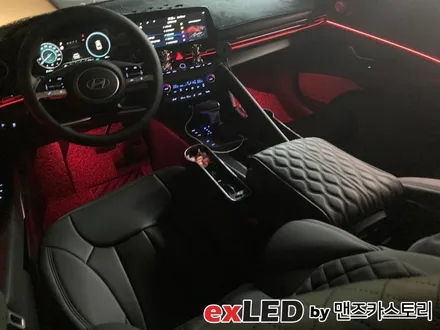 아반떼 CN7 순정 연동 엠비언트 시공으로 이질감 없는 실내 무드등을 도전해보세요! / 안산,시흥,화성