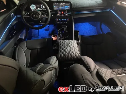 아반떼 CN7 순정 연동 엠비언트 시공으로 이질감 없는 실내 무드등을 도전해보세요! / 안산,시흥,화성