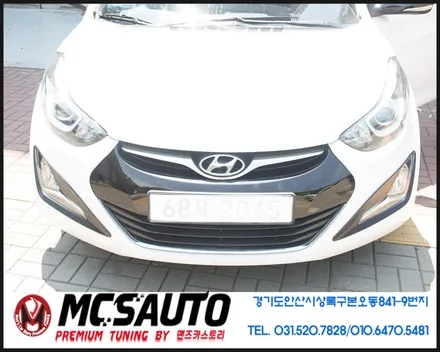 아반떼MD:루프스킨,사이드미러랩핑,그릴(콧수염)랩핑 / 안산시 상록구