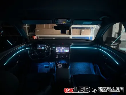 투싼 NX4 순정 연동 엠비언트 라이트 시공으로 이질감 없이 자연스럽게 선명한 색감을 느껴보세요! / 안산,시흥,화성