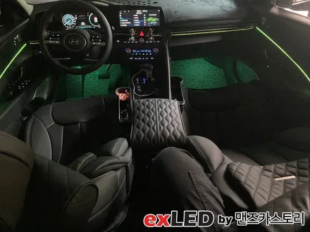 아반떼 CN7 순정 연동 엠비언트 시공으로 이질감 없는 실내 무드등을 도전해보세요! / 안산,시흥,화성