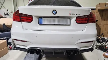 BMW F30 3시리즈 M3 리어 범퍼 + 카본 디퓨저 + 듀얼 M3 배기 튜닝 / 경기 시흥 군자로