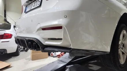 BMW F30 3시리즈 M3 리어 범퍼 + 카본 디퓨저 + 듀얼 M3 배기 튜닝 / 경기 시흥 군자로