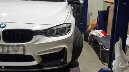 (수도권사고수리 시흥안산 사고수리)BMW F30 3시리즈 M3 프론트 범퍼 바디킷 및 F30 M3 MP 프론트립 사고수리 리뷰 / 시흥시 거모동