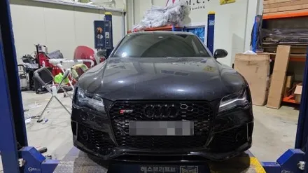 (시흥안산튜닝) 아우디 AUDI 2011~2014 전기형 A7 RS7 프론트 범퍼 바디킷 시공 후기 / 시흥시 거모동