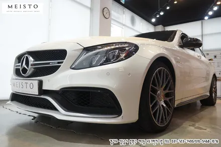 벤츠 C63AMG 바이퍼데칼 및 디퓨져 포인트랩핑 / 성남시 중원구 여수동