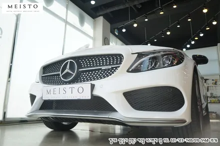 벤츠C43 AMG 스포일러 블랙유광 포인트 랩핑 / 성남시 중원구 여수동