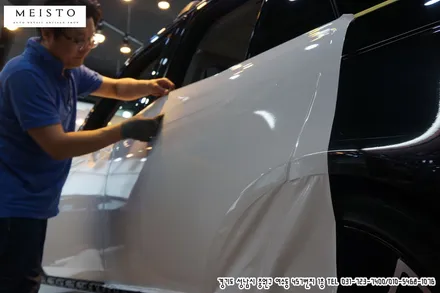 레인지로버 보그 화이트유광 랩핑 및 휠도색 / 성남시 중원구 여수동