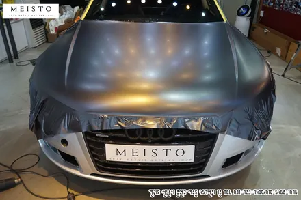 아우디A7 사틴다크그레이 카스킨 전체랩핑 / 성남시 중원구 여수동