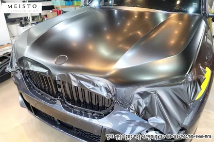 BMWX5 사틴블랙 전체랩핑 및 블랙유광 크롬죽이기 시공 / 성남시 중원구 여수동