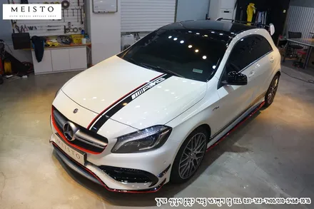 벤츠A45AMG 사이드미러 PPF & AMG로고 교체 / 성남시 중원구 여수동