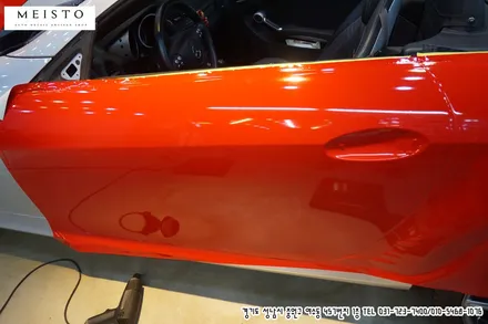 자동차스킨 벤츠SLK350 카마인레드 전체랩핑 / 성남시 중원구 여수동