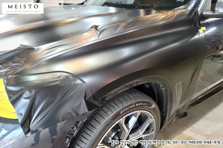 BMWX5 사틴블랙 전체랩핑 및 블랙유광 크롬죽이기 시공 / 성남시 중원구 여수동