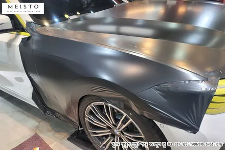 BMW320i 랩핑 에이버리 사틴블랙락그레이 전체시공 / 성남시 중원구 여수동