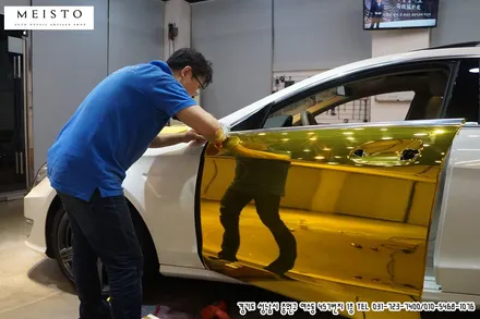 벤츠 CLS63AMG 사쿠라이 골드 크롬랩핑 / 성남시 중원구 여수동