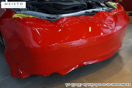 자동차스킨 벤츠SLK350 카마인레드 전체랩핑 / 성남시 중원구 여수동