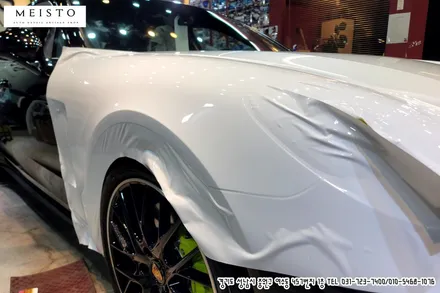 포르쉐 파나메라4 하이브리드 랩핑 고광택 LB 화이트유광 필름 시공 / 성남시 중원구 여수동