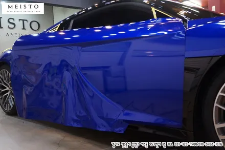아우디R8전체랩핑 3M 라즈베리블루 슈퍼카랩핑 / 성남시 중원구 여수동
